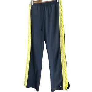Vintage Nike Pants Womens M Silver Tag Blue Yellow Track Pants Swoosh Y2K 29x32